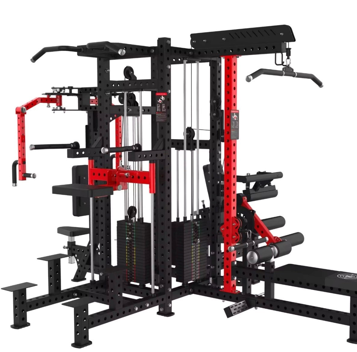 Multi-Functional All-in-One Power Rack with a Cable System