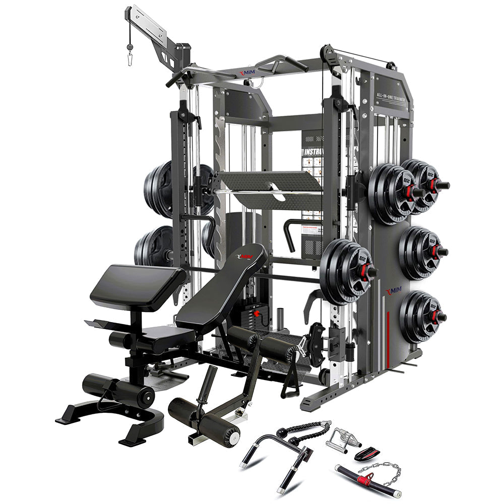 MIM USA Hercules Pro, All-In-One Home Gym, 400 Pound Weight Stack & Adjustable Pulley Ratio
