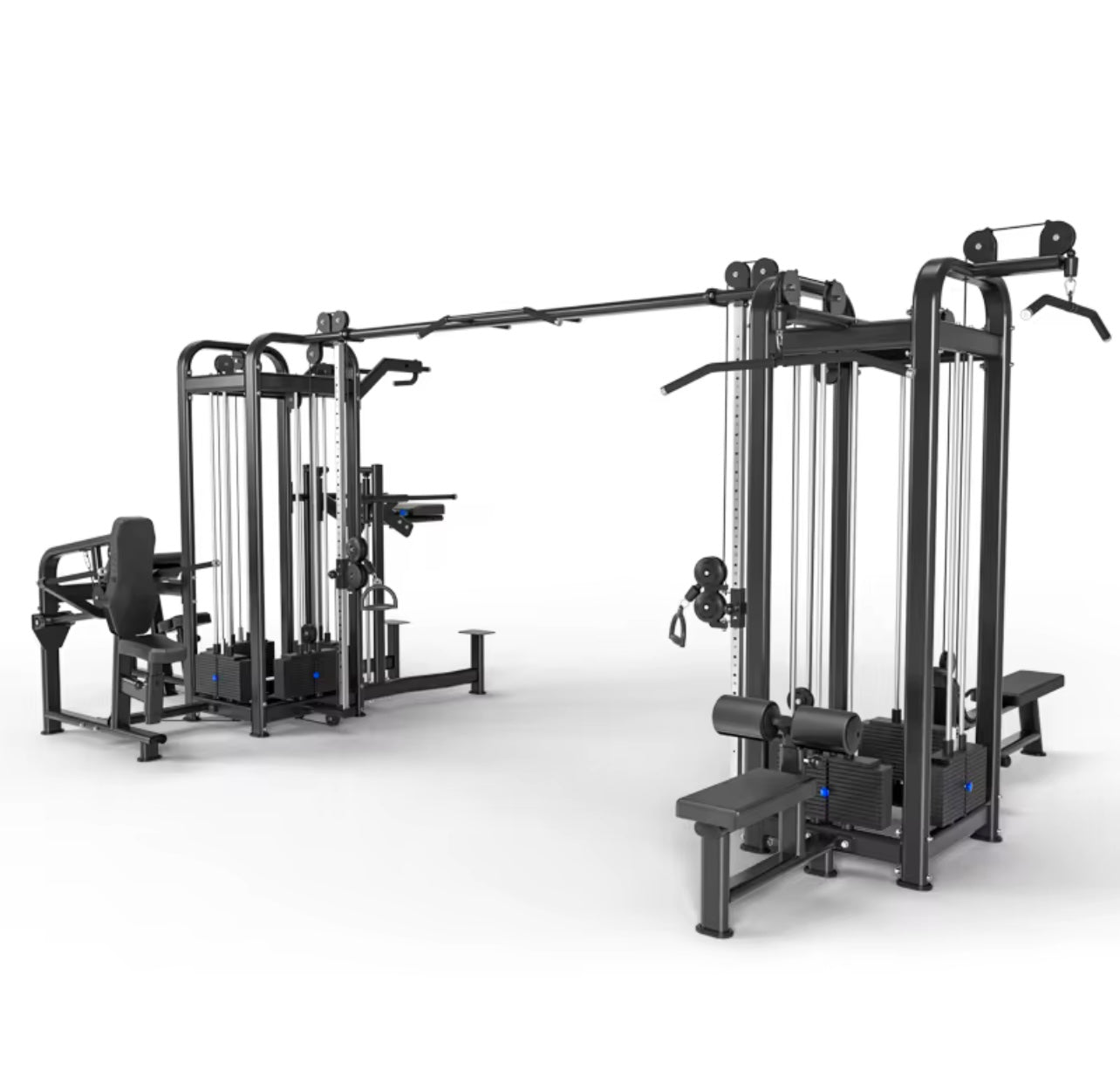 Functional Trainer with Multiple Stations and Cable Cross Overs