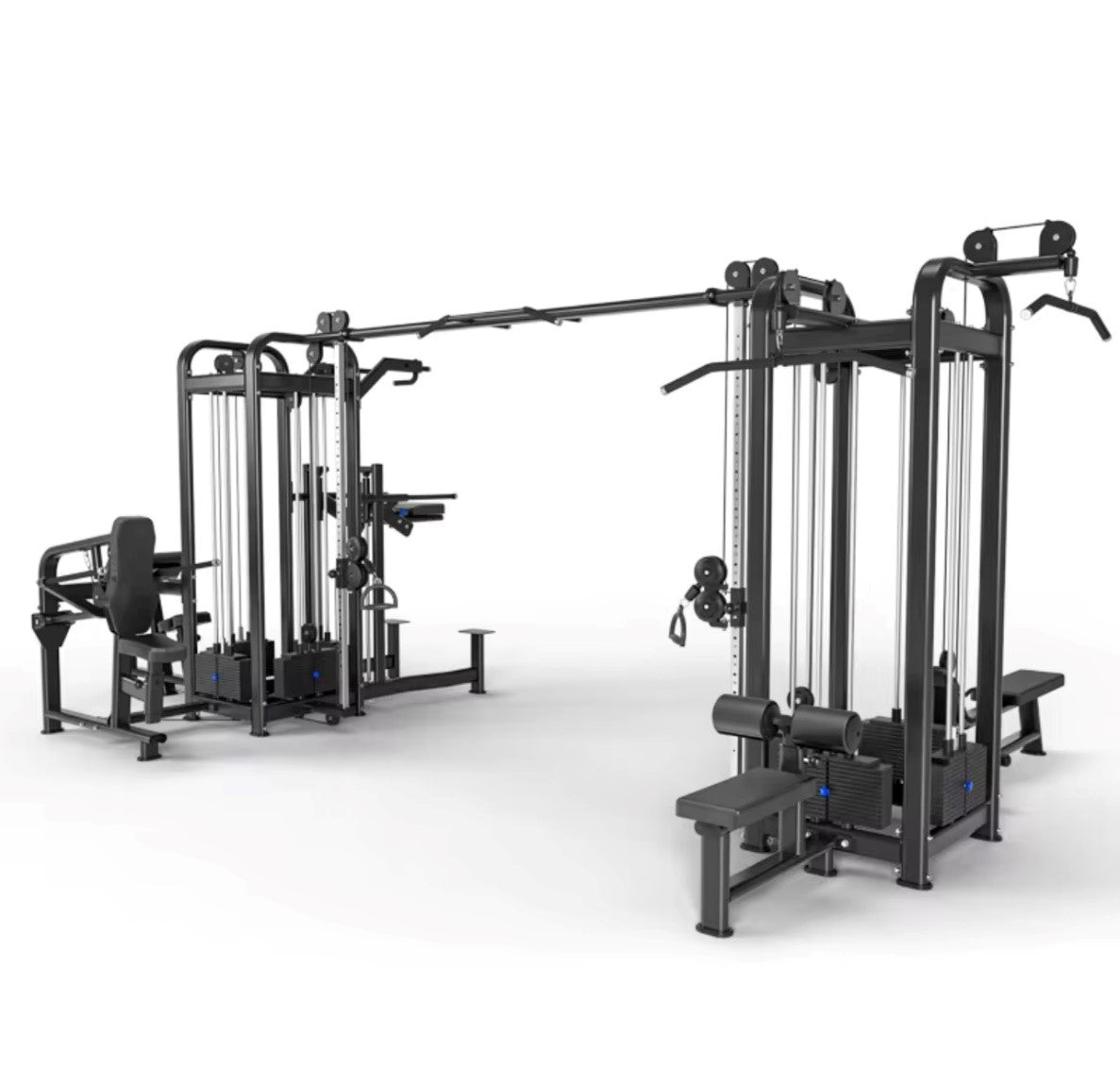Functional Trainer with Multiple Stations and Cable Crossovers